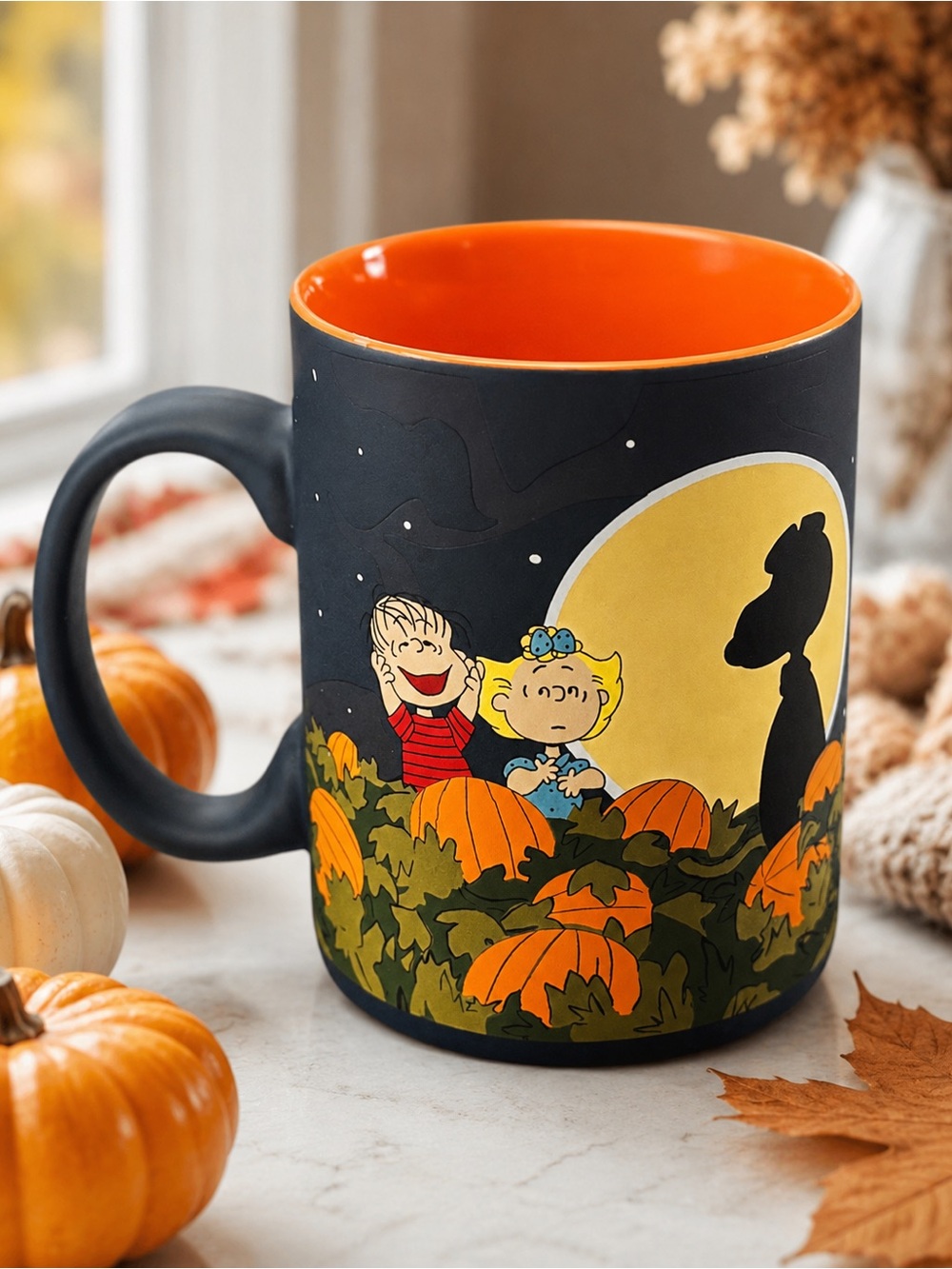 Peanuts Great Pumpkin Halloween Mug Zrike Linus Sally Snoopy 2025 NWOT